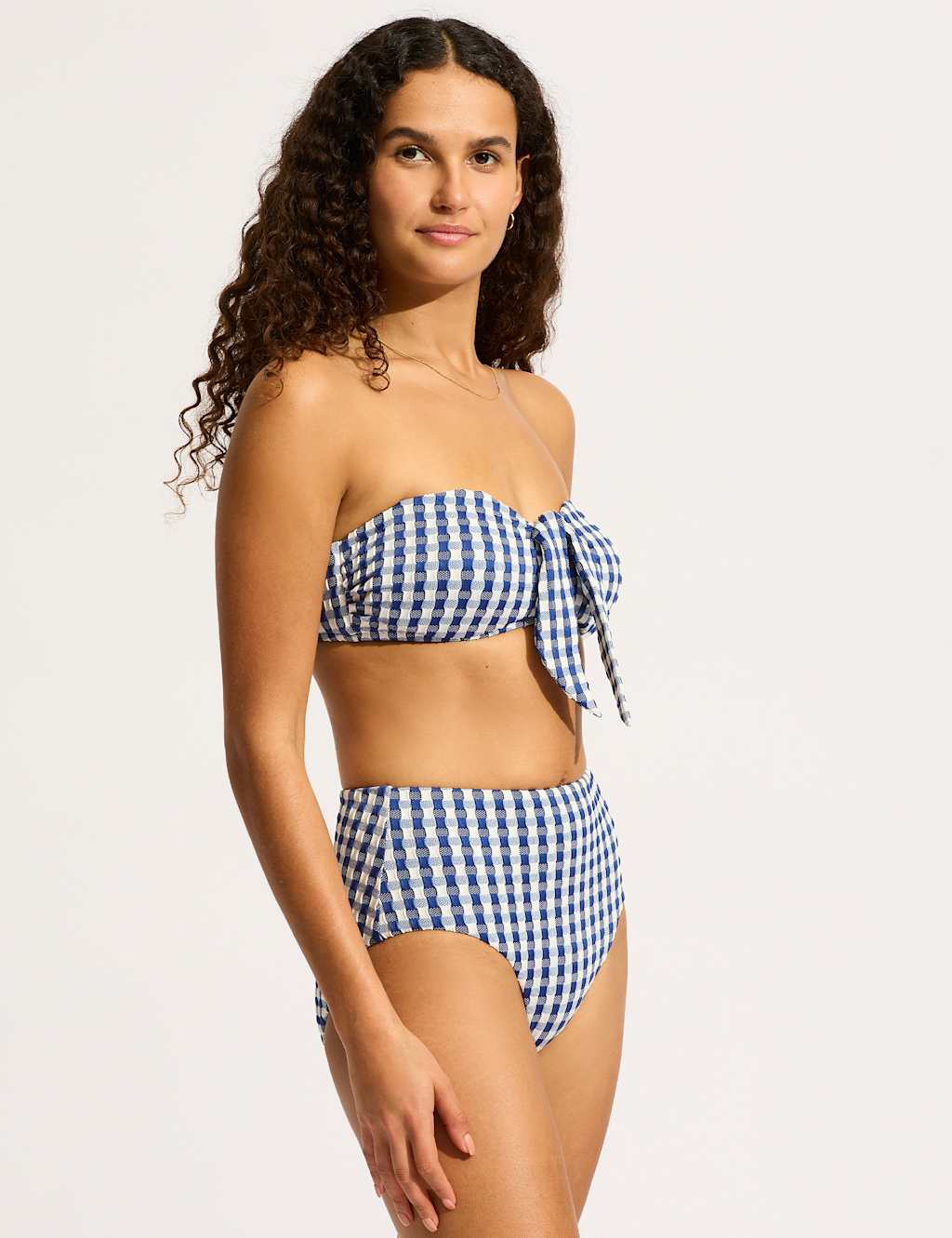 Gingham High Waisted Bikini Bottoms 3 of 6