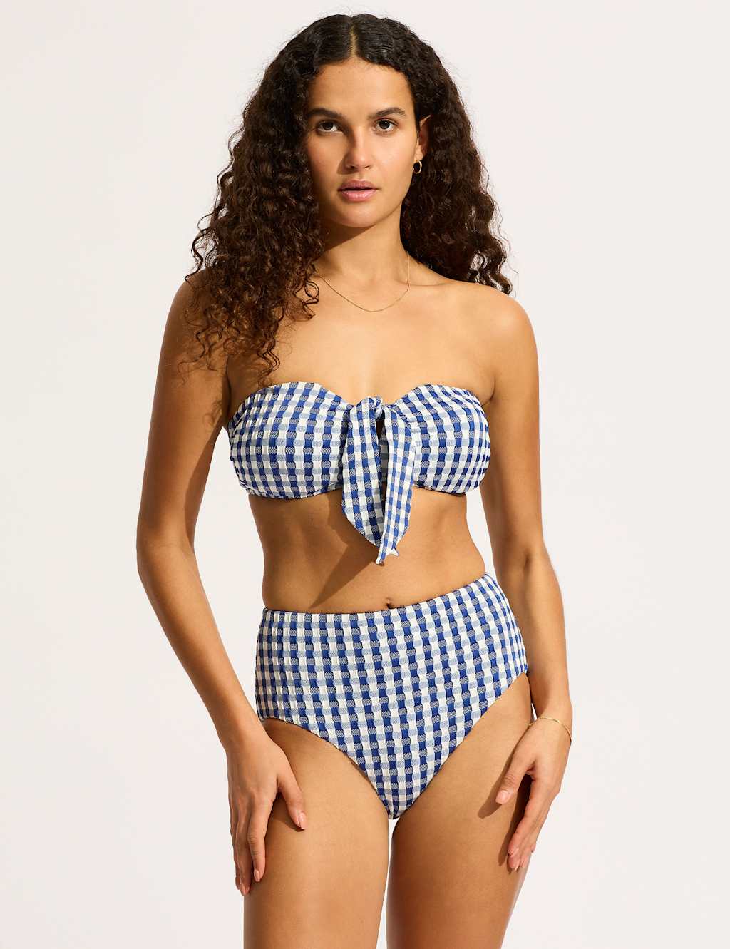 Gingham High Waisted Bikini Bottoms 4 of 6