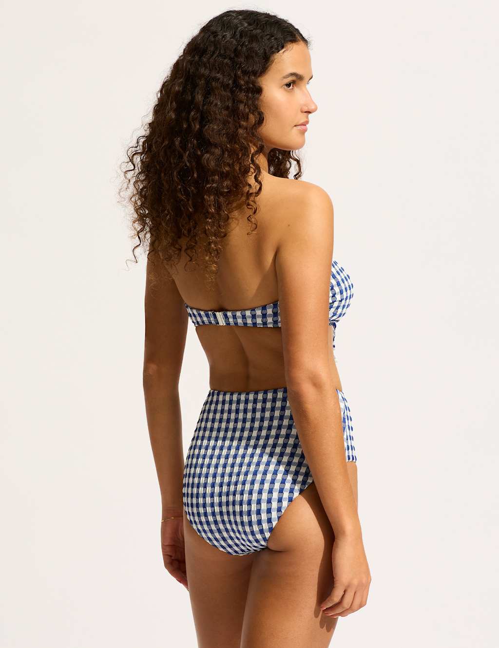 Gingham High Waisted Bikini Bottoms 6 of 6