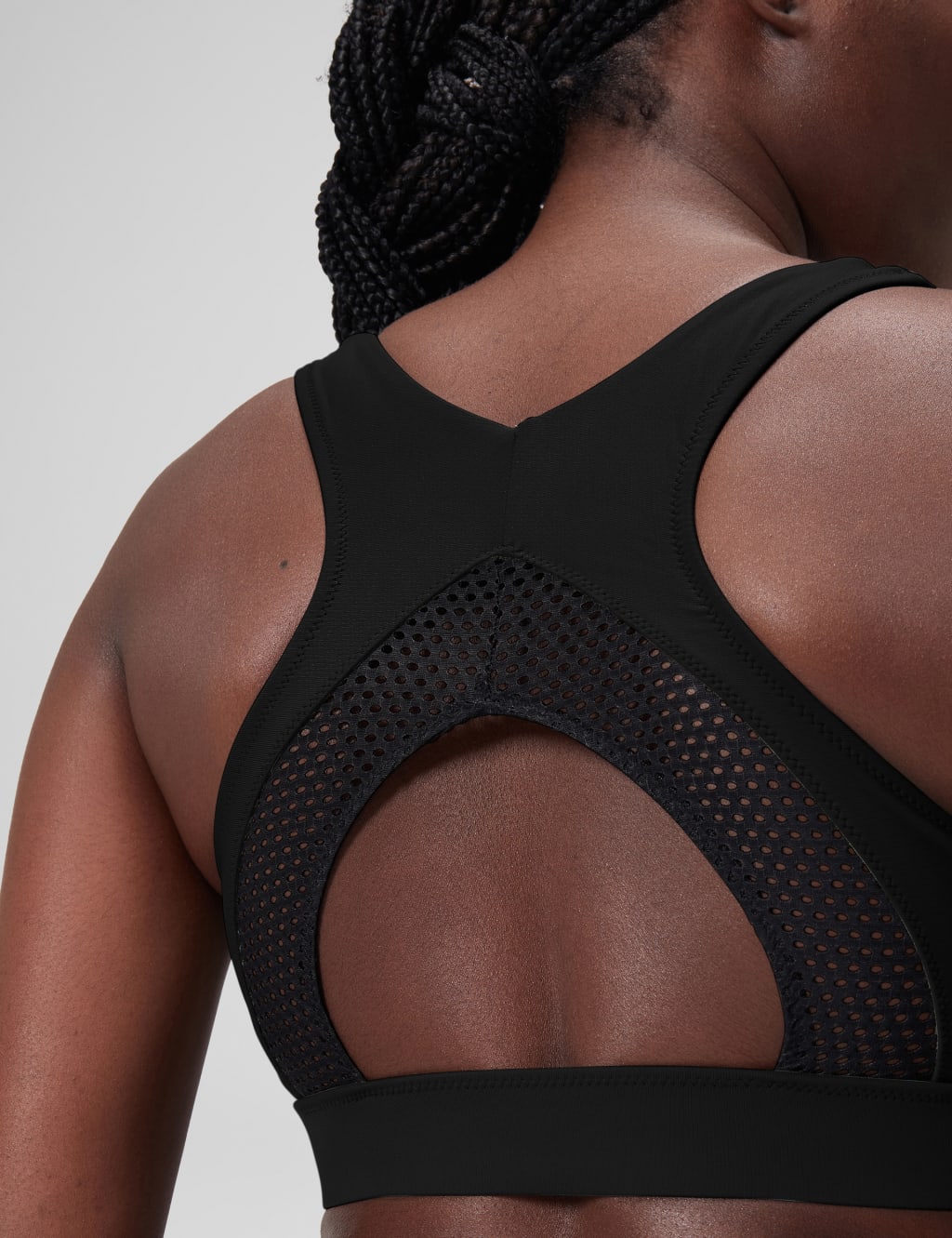 Solid High Neck Bikini Top with Mesh 6 of 8