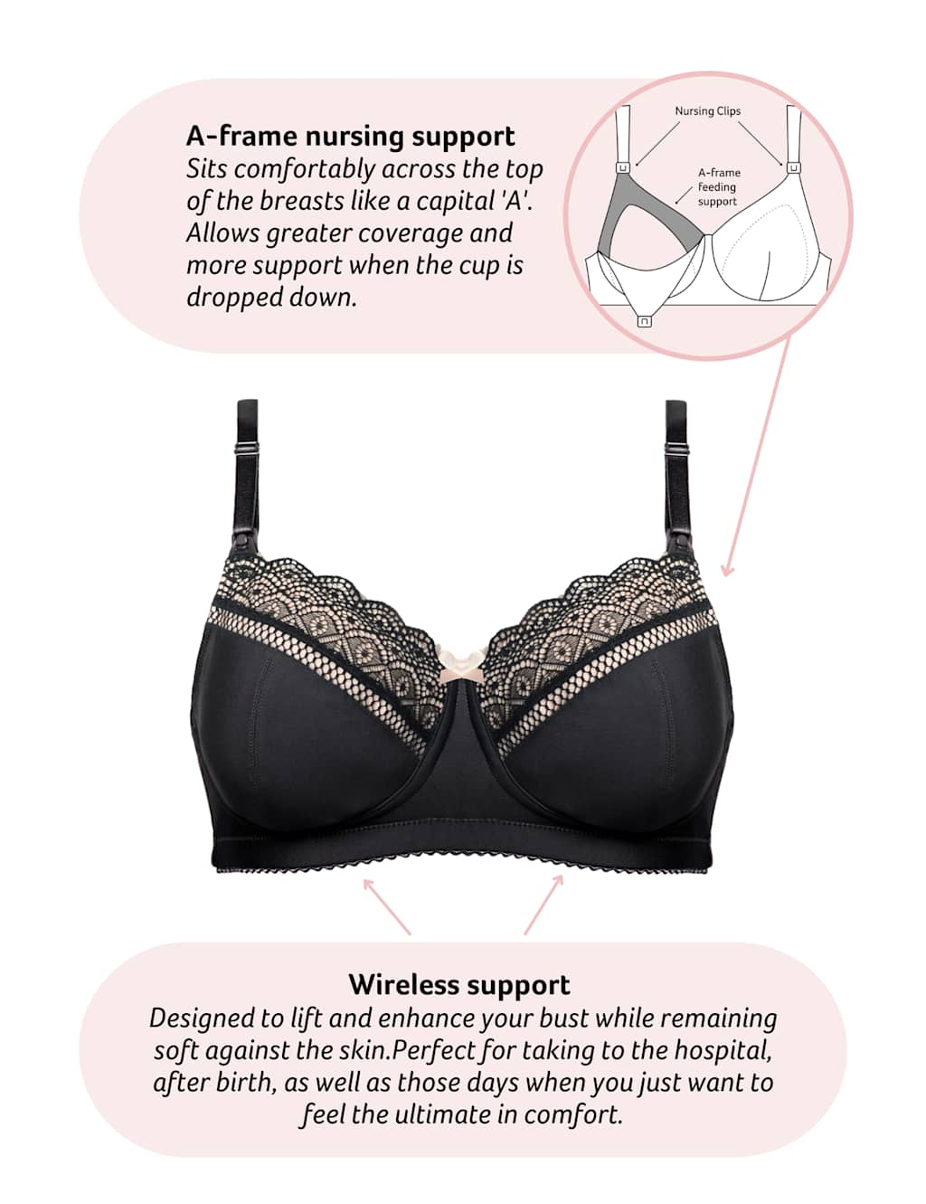 Show Off Lace Non Wired Nursing Bra C-H 11 of 11