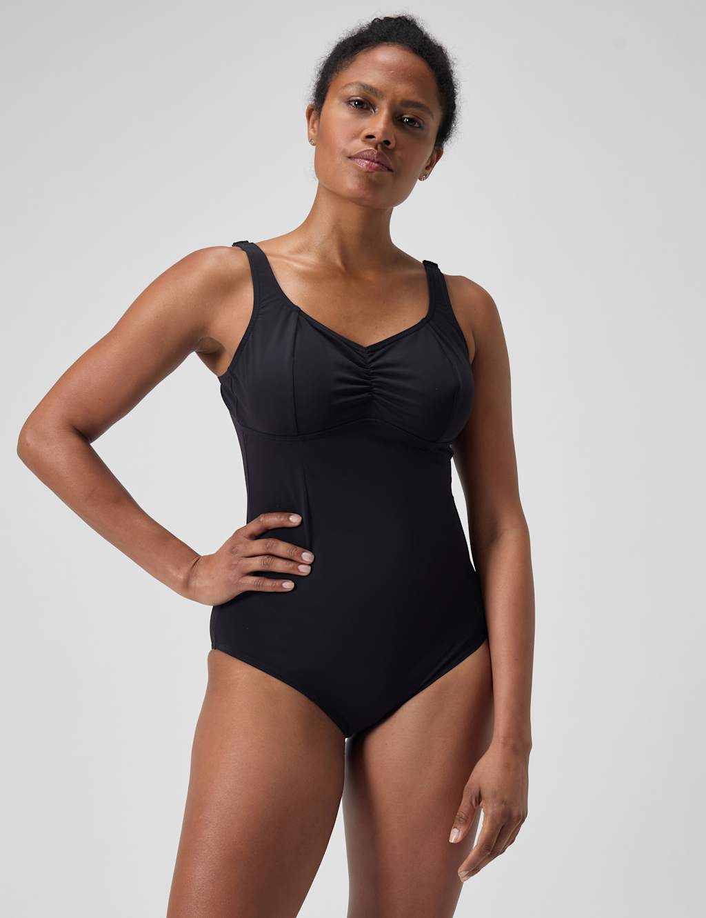Shaping Aquanite Ruched V-Neck Swimsuit 2 of 7