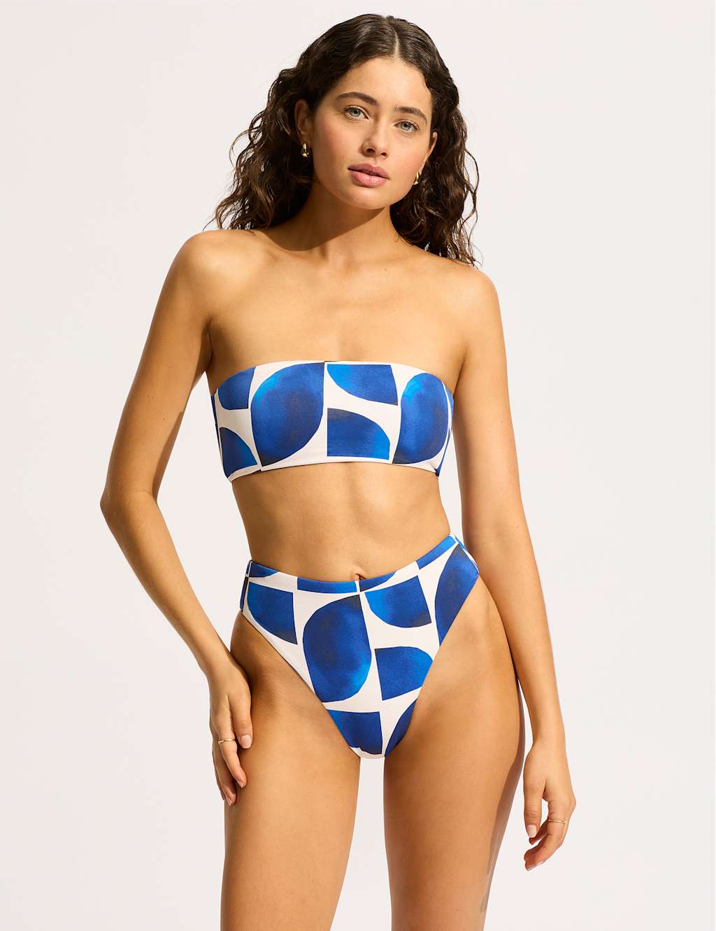 Sunray Printed Reversible Bandeau Bikini Top 3 of 7