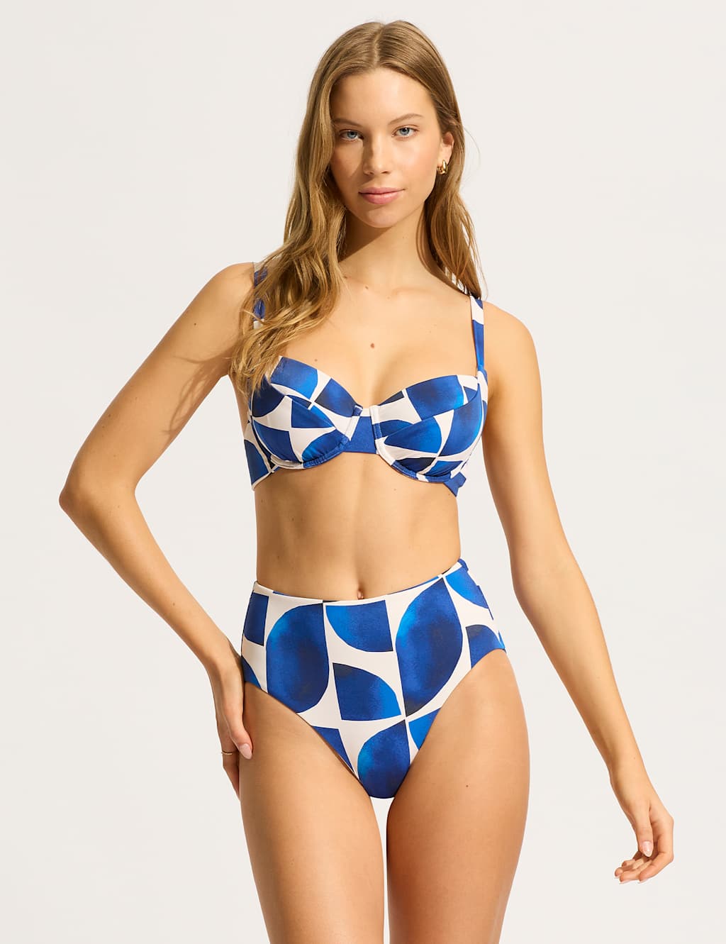 Sunray Printed High Waisted Bikini Bottoms 1 of 5