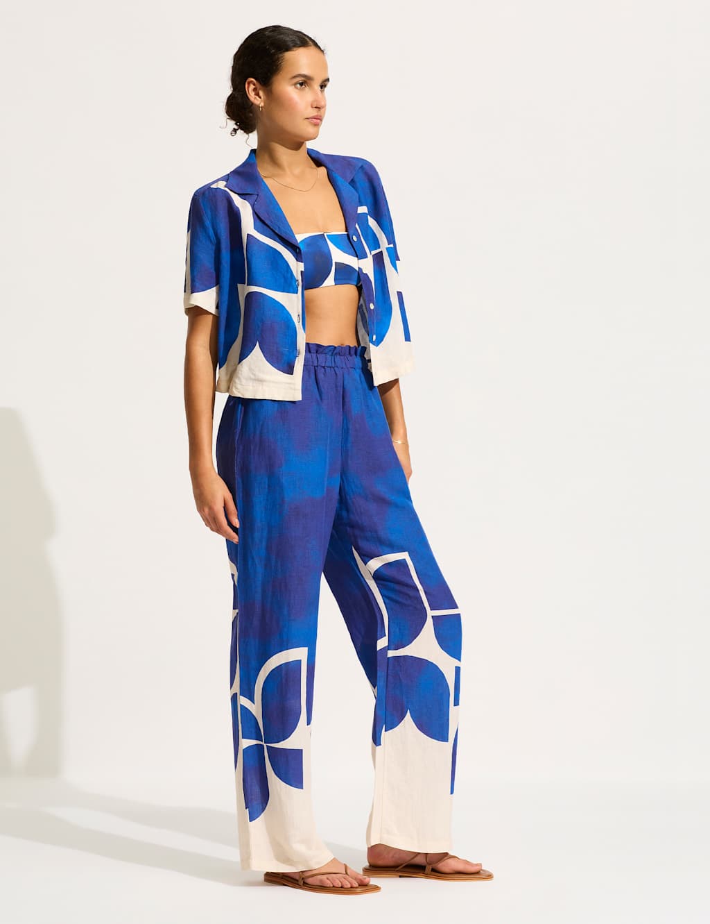 Linen Rich Sunray Drawstring Trousers 3 of 5
