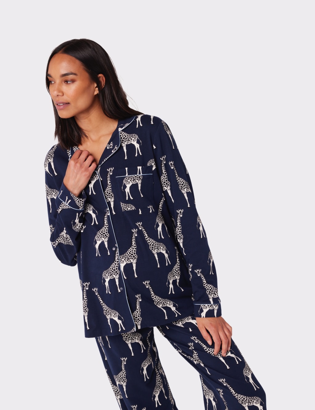 Jersey Giraffe Maternity Pyjama Set 4 of 5