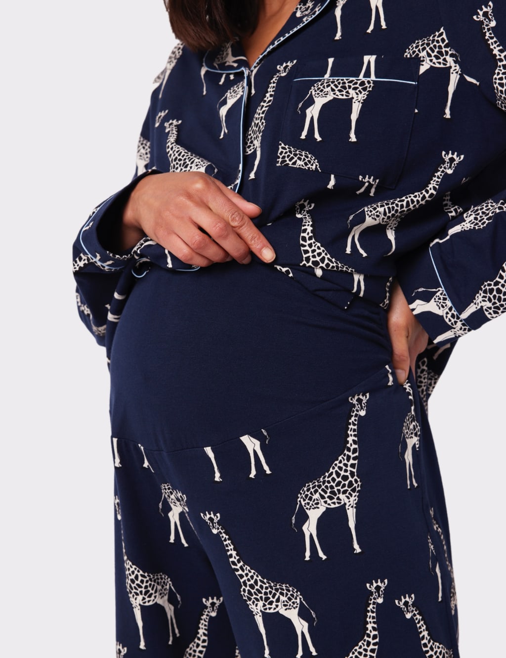 Jersey Giraffe Maternity Pyjama Set 5 of 5