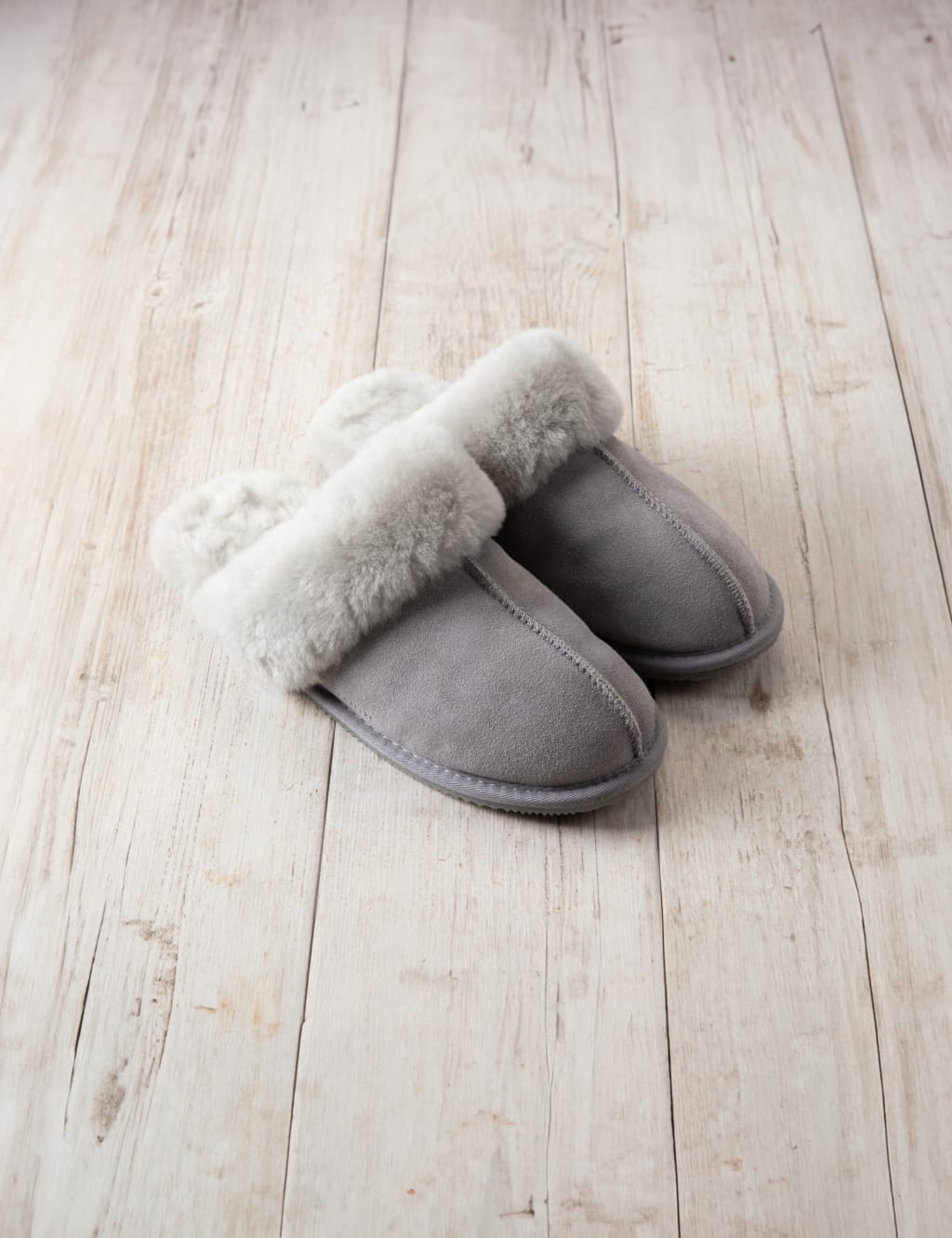 Suede Sheepskin Dome Mule Slippers 3 of 4