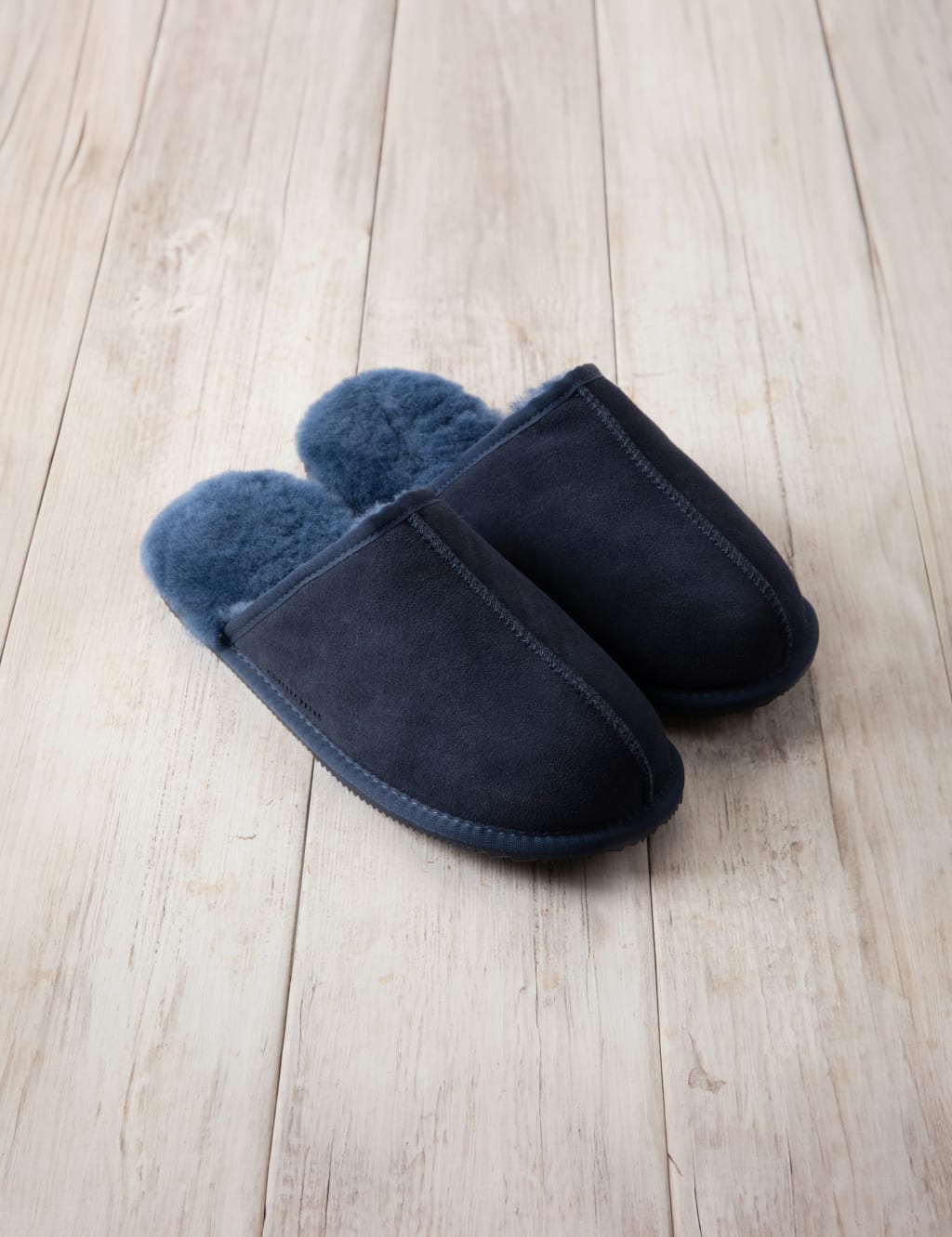 Suede Fleece Lined Mule Slippers 3 of 4