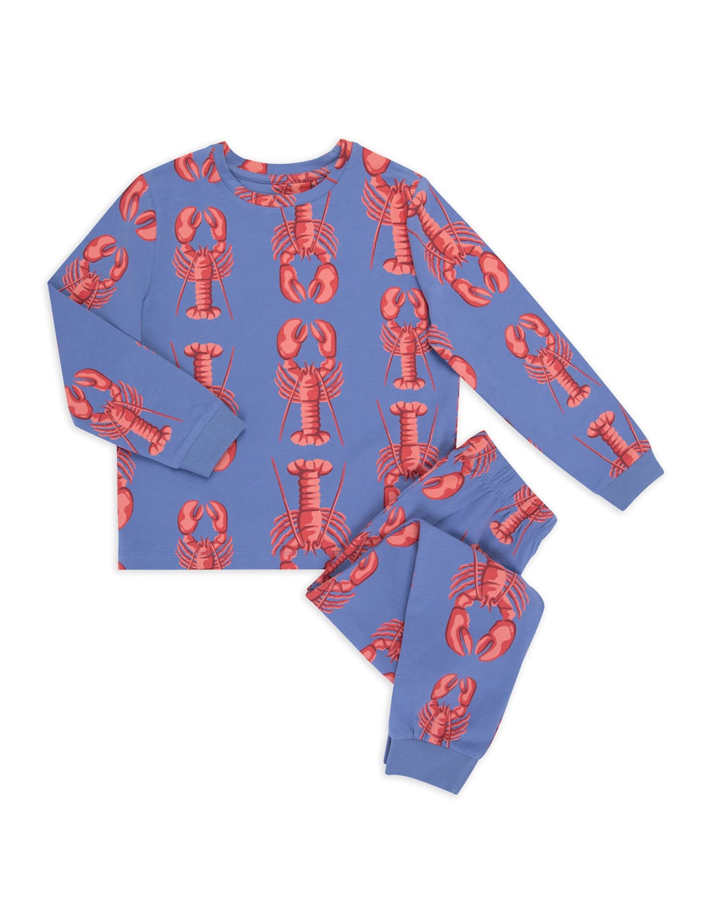 Cotton-Rich Lobster Print Pyjamas (1-12 Yrs) 2 of 3