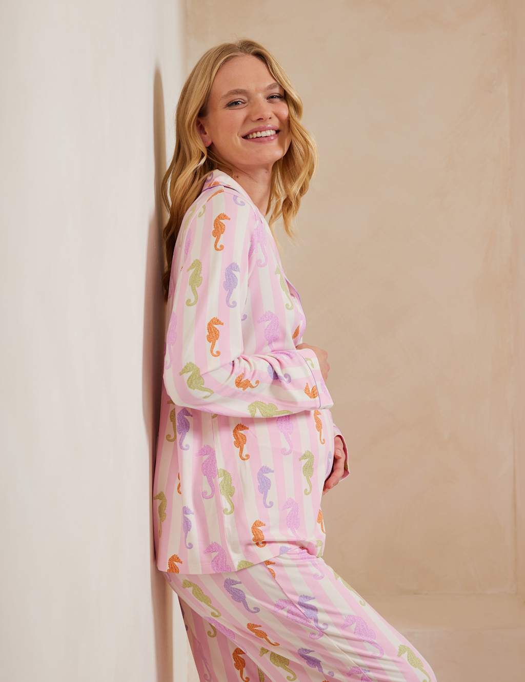 Maternity Jersey Seahorse Revere Pyjama Set 4 of 5