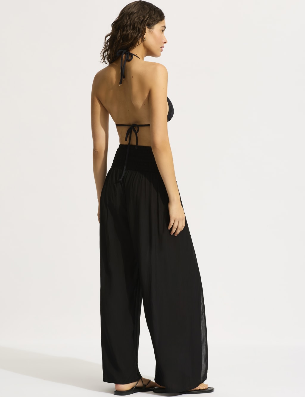 Shirred Wrap Beach Trousers 2 of 4