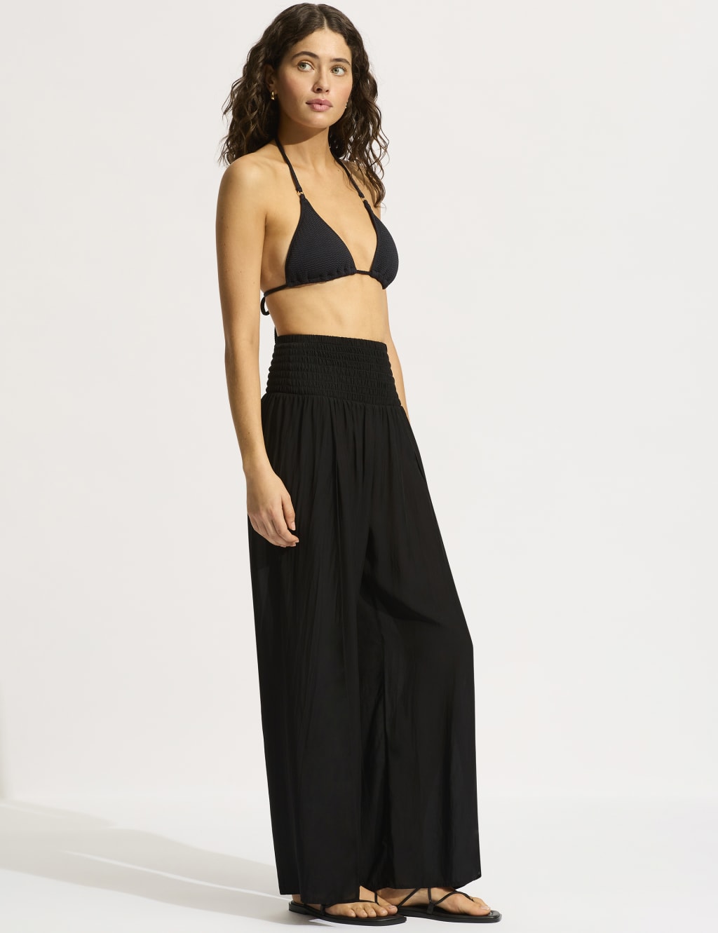 Shirred Wrap Beach Trousers 3 of 4