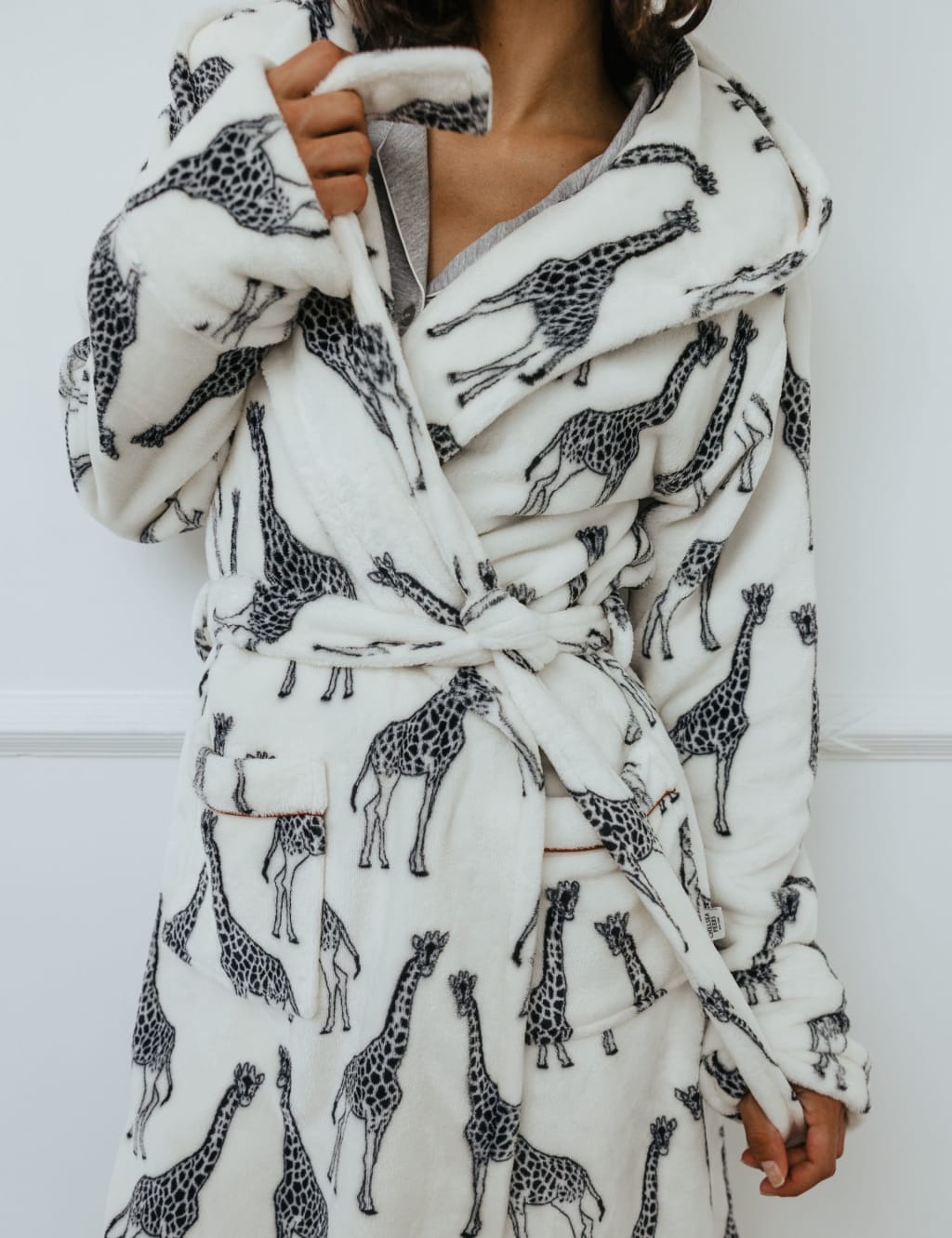 Giraffe hooded dressing gown outlet