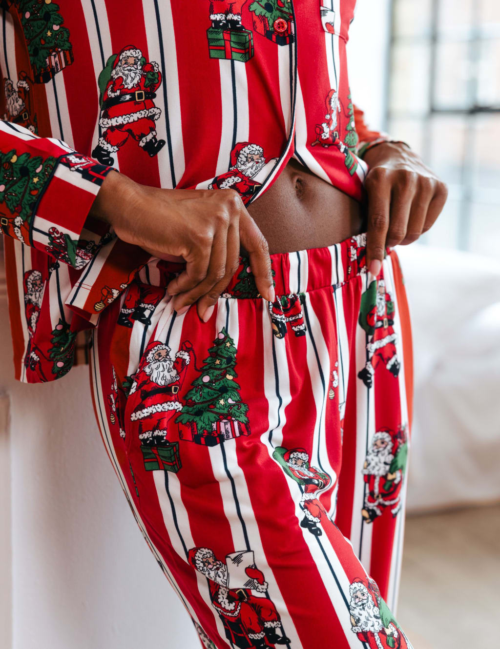 Candy Cane Festive Print Pyjama Set Chelsea Peers M S
