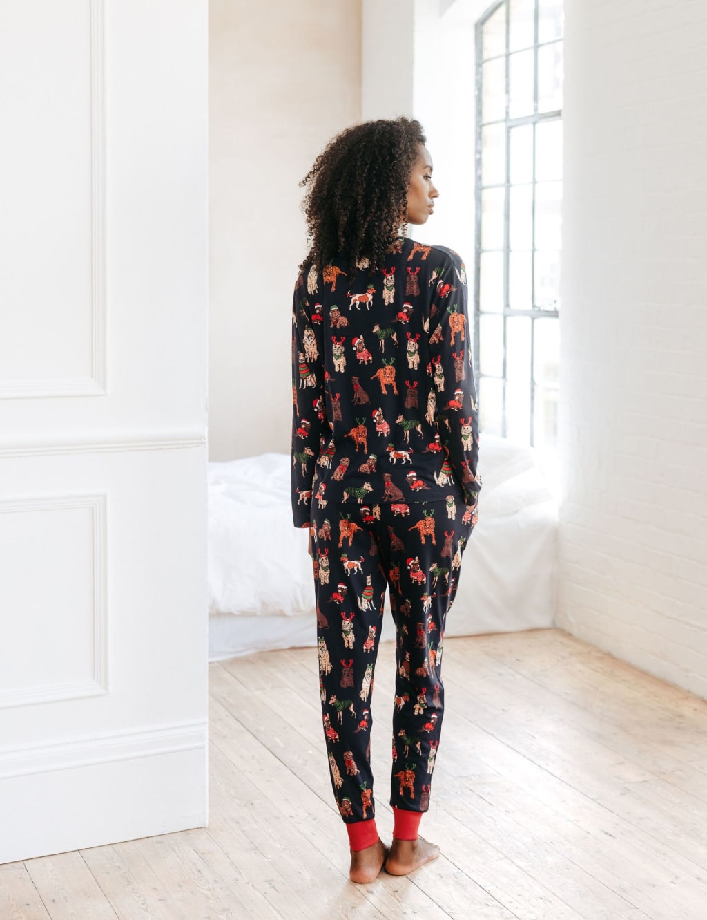 Women s Dog Print Family Pyjama Set Chelsea Peers M S