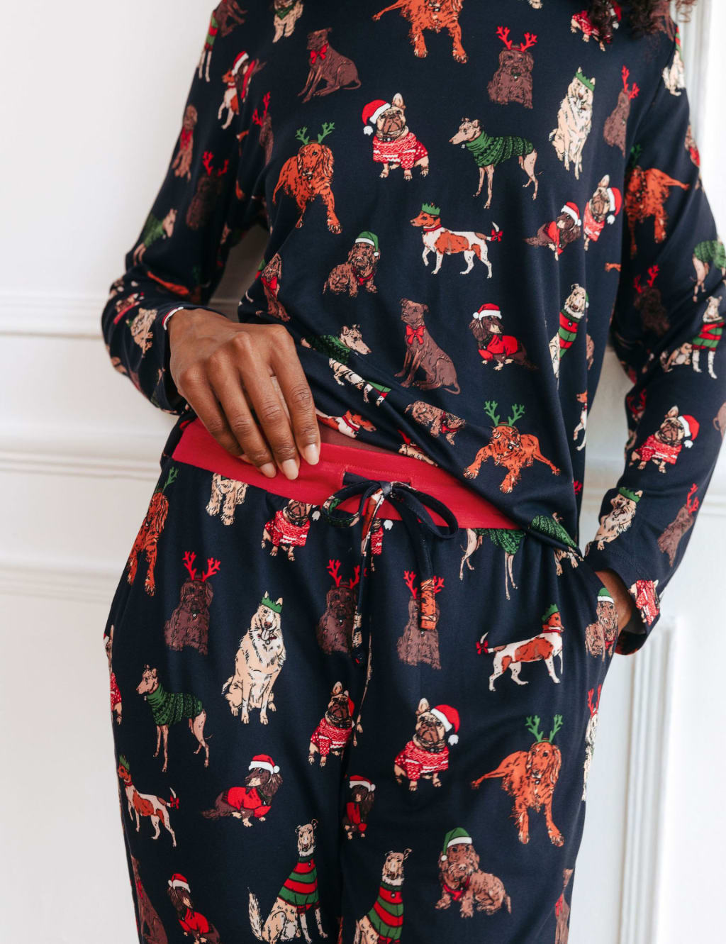 Women s Dog Print Family Pyjama Set Chelsea Peers M S
