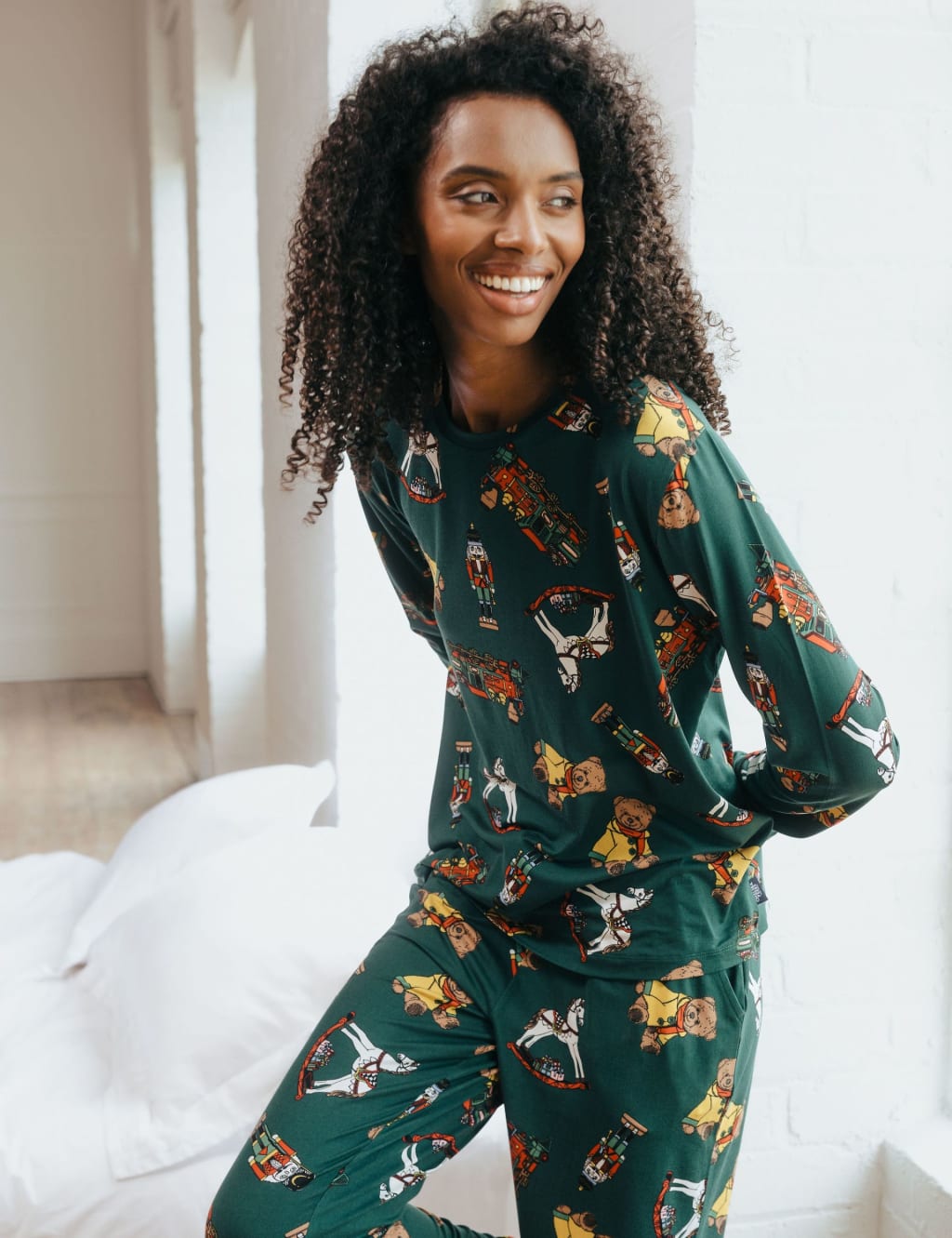 Christmas VintageToy Print Pyjama Set Chelsea Peers M S