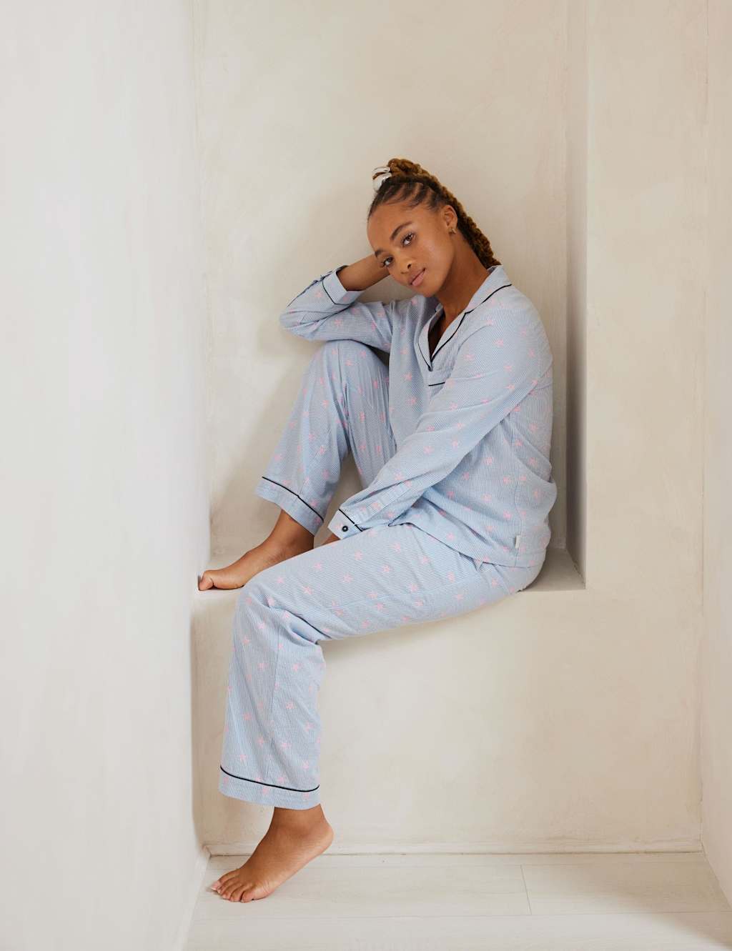 Pure Cotton Star Printed Pyjama Set 4 of 7