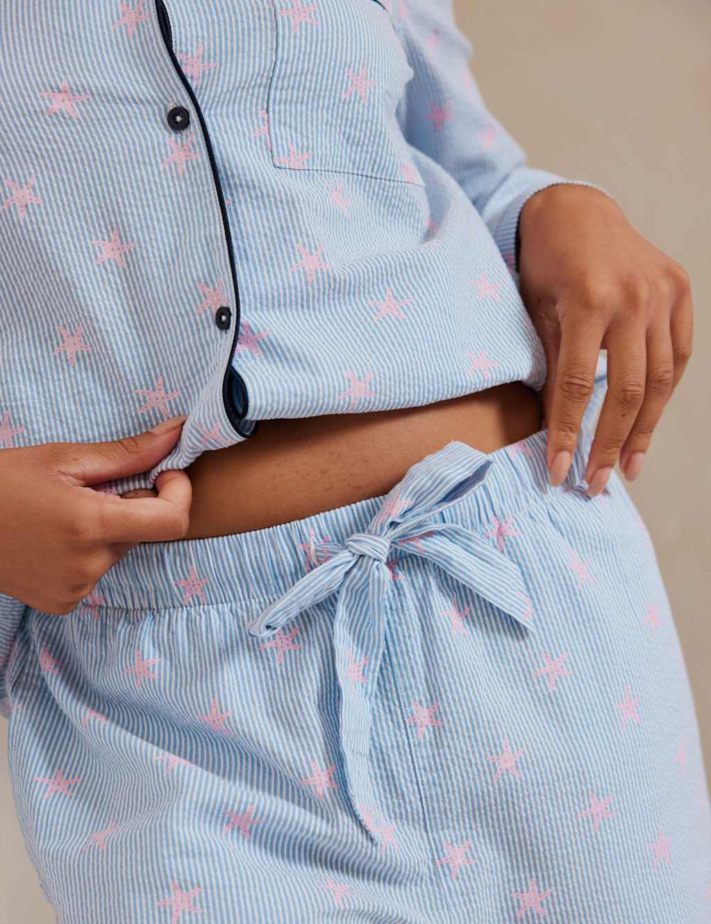 Pure Cotton Star Printed Pyjama Set 5 of 7