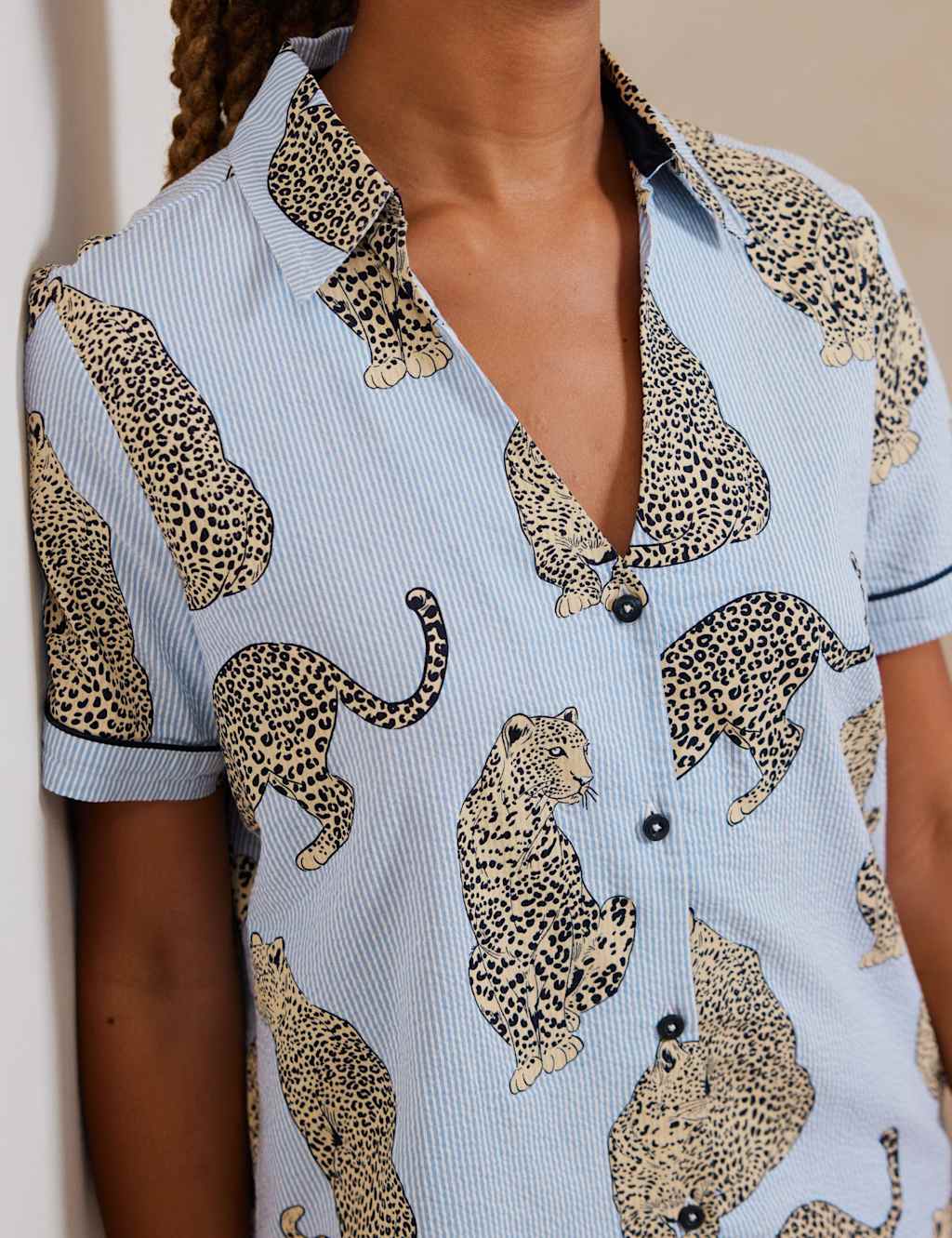 Pure Cotton Leopard Printed Pyjama Set 4 of 10