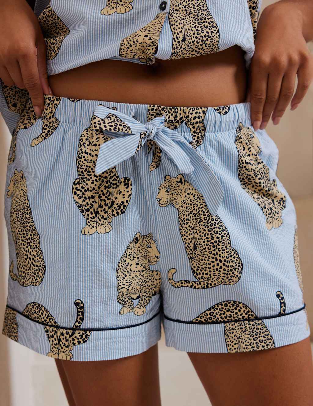 Pure Cotton Leopard Printed Pyjama Set 5 of 10