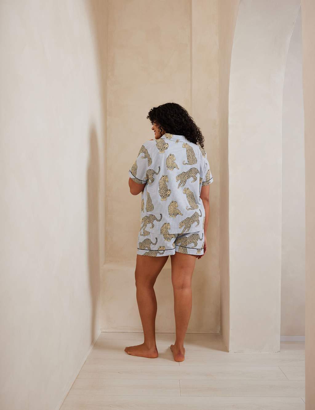 Pure Cotton Leopard Printed Pyjama Set 7 of 10