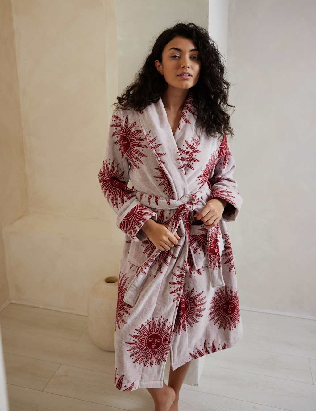 Pure Cotton Sun Print Dressing Gowns 4 of 4