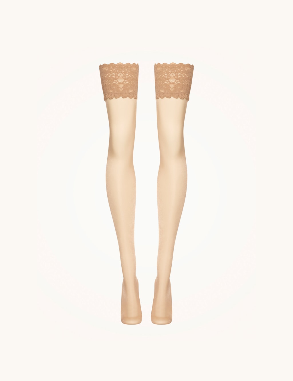 20 Denier Lace Trim Hold-Ups 2 of 3