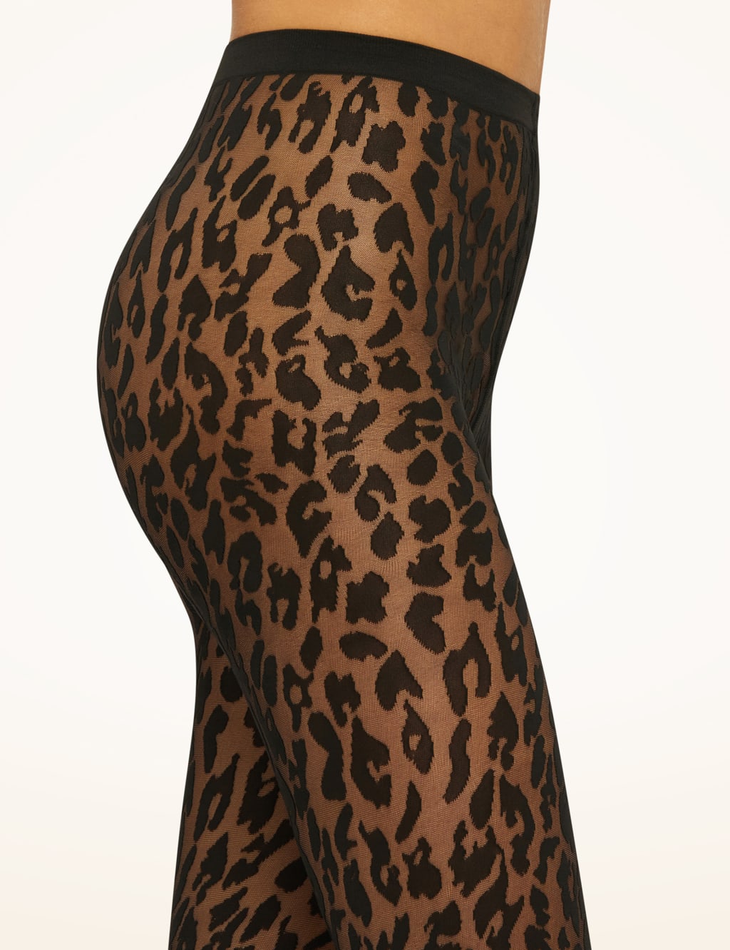 20 Denier Sheer Leopard Print Tights 1 of 3