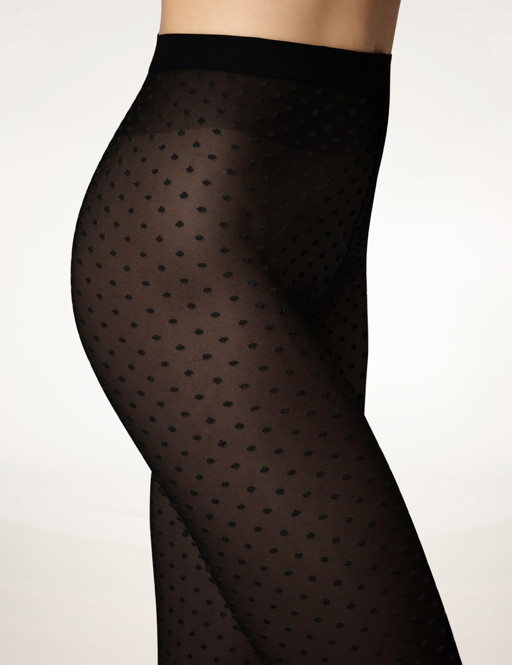 20 Denier Sheer Opaque Polka Dot Tights Wolford M S