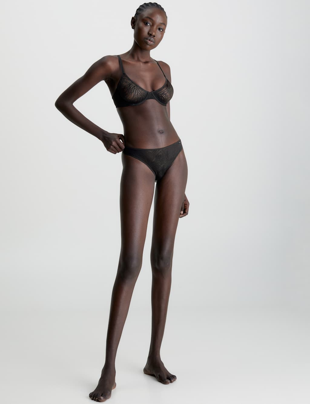 Sheer Marquisette Lace Thong 7 of 9