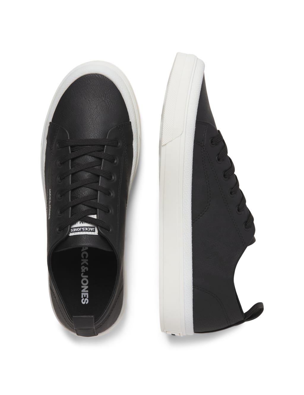 Faux Leather Lace Up Trainers 3 of 8