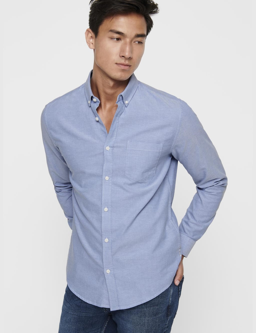 Slim Fit Cotton Rich Oxford Shirt 4 of 5