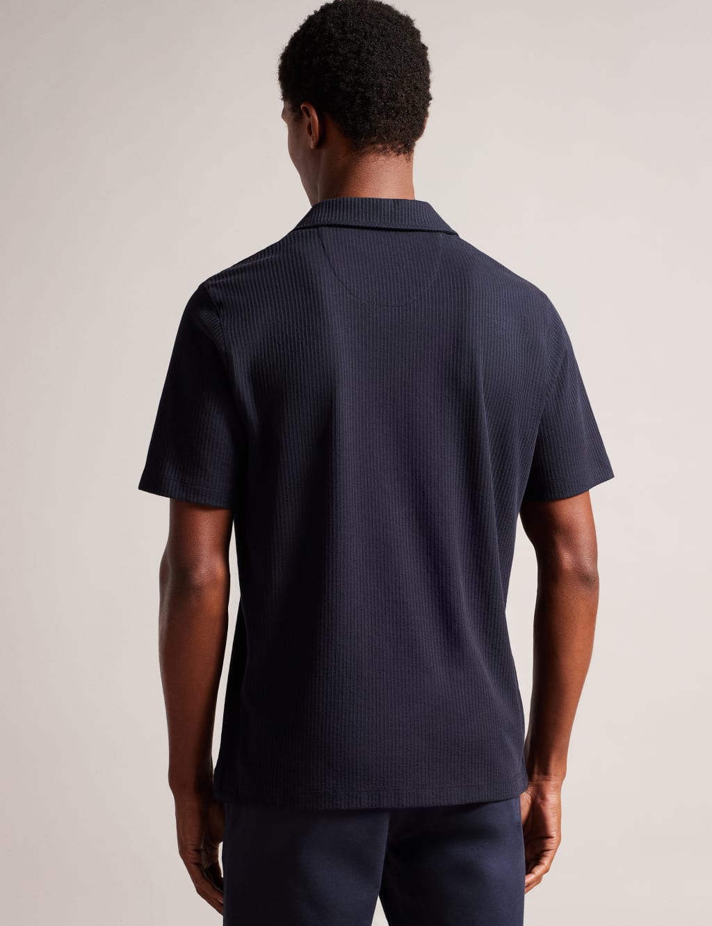 Pure Cotton Textured Polo Shirt 3 of 3