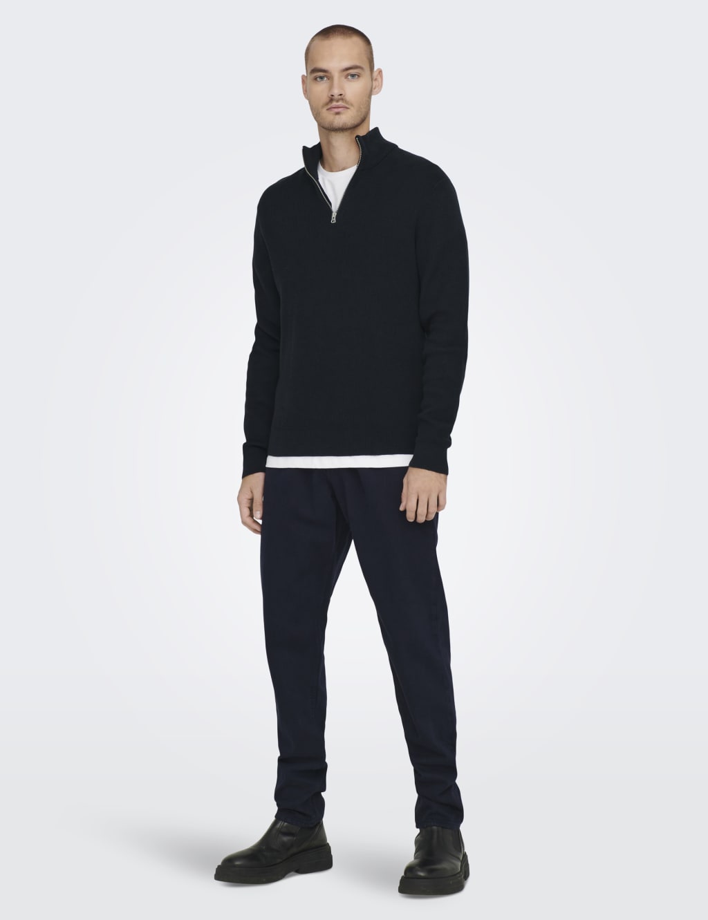 Cotton Rich Half Zip Jumper 3 of 7