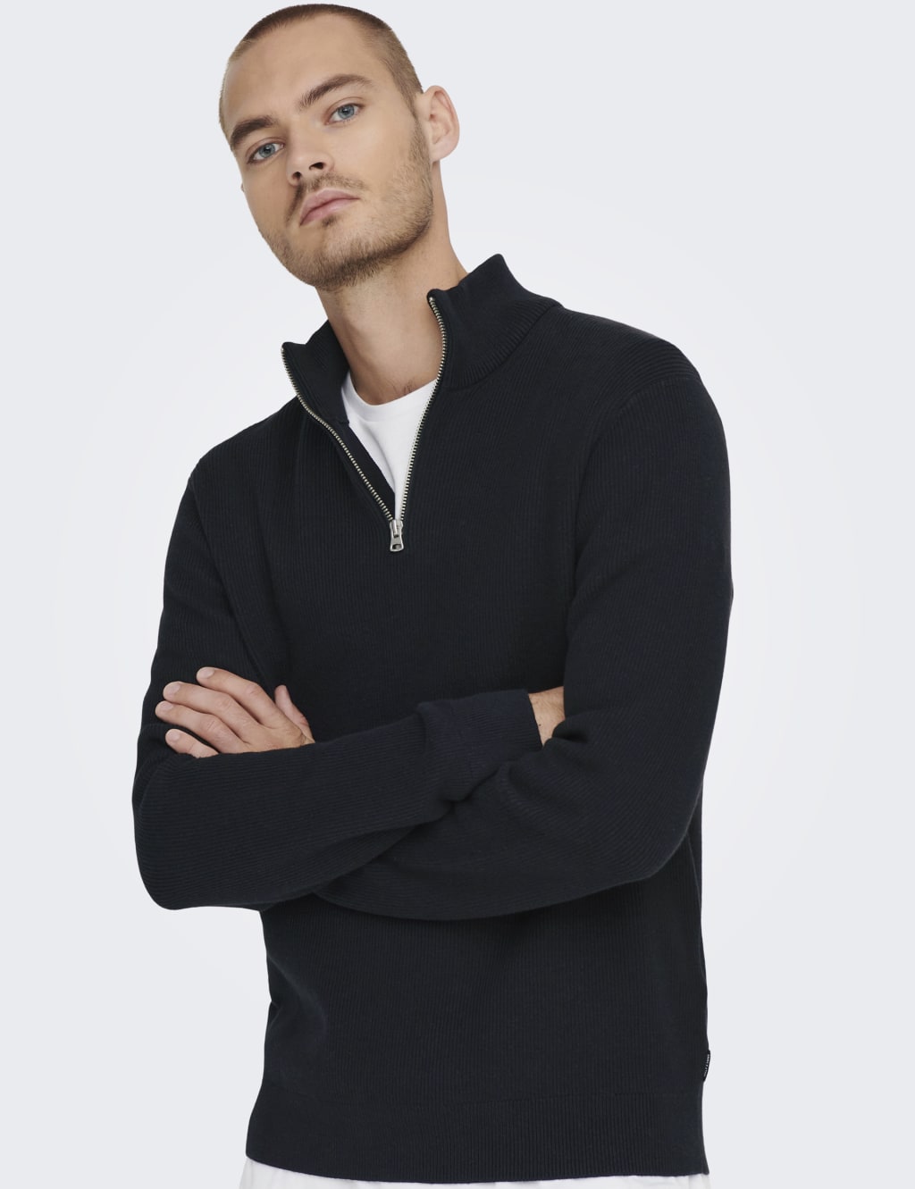 Cotton Rich Half Zip Jumper ONLY SONS M S