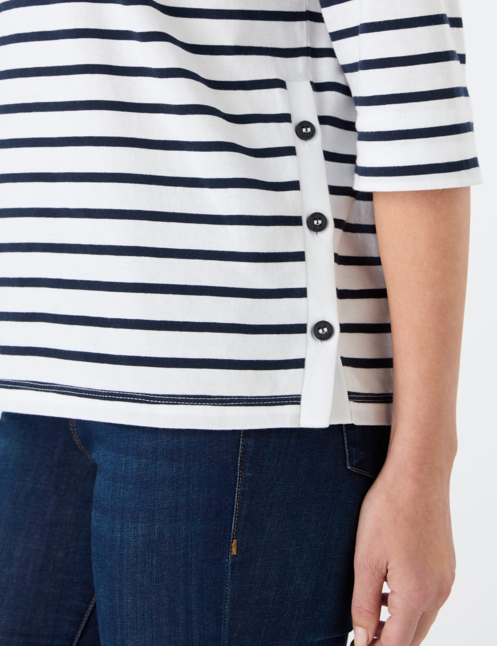 Falmouth Pure Cotton Striped T-Shirt 2 of 4