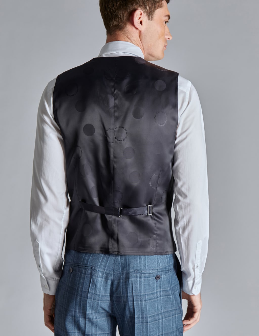 Slim Fit Wool Rich Check Waistcoat 2 of 5