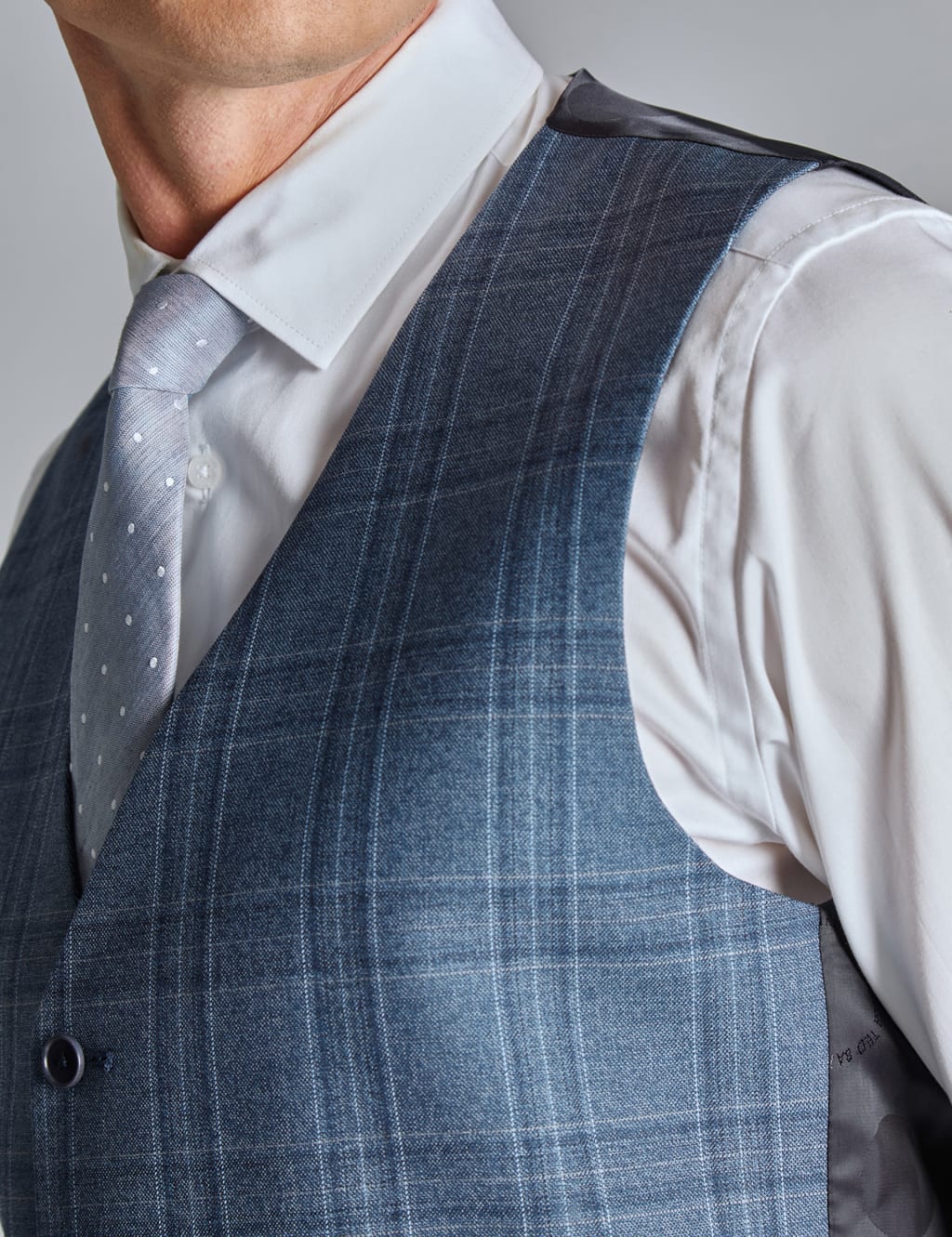 Slim Fit Wool Rich Check Waistcoat 3 of 5
