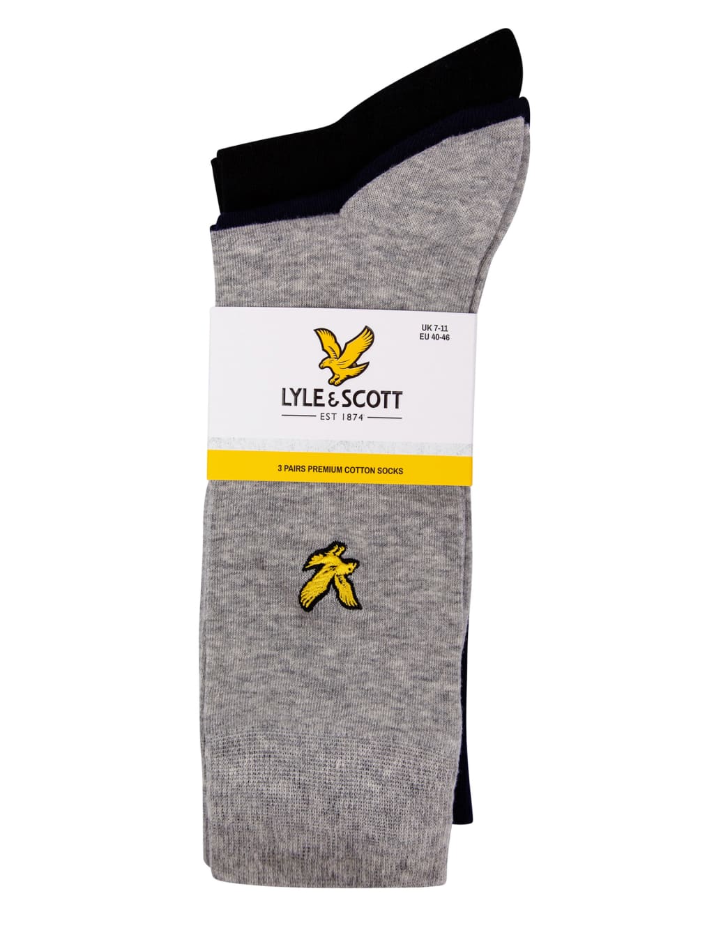 3pk Cotton Rich Socks 2 of 5