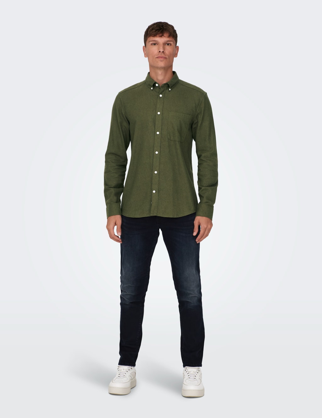 Slim Fit Pure Cotton Flannel Shirt 4 of 6