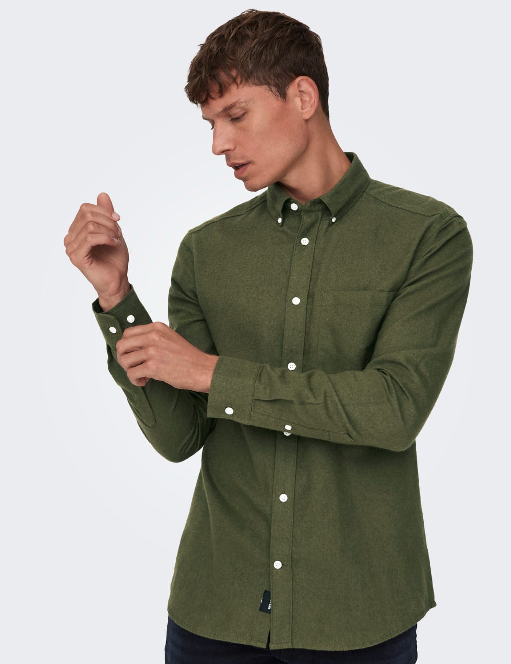Slim Fit Pure Cotton Flannel Shirt 5 of 6