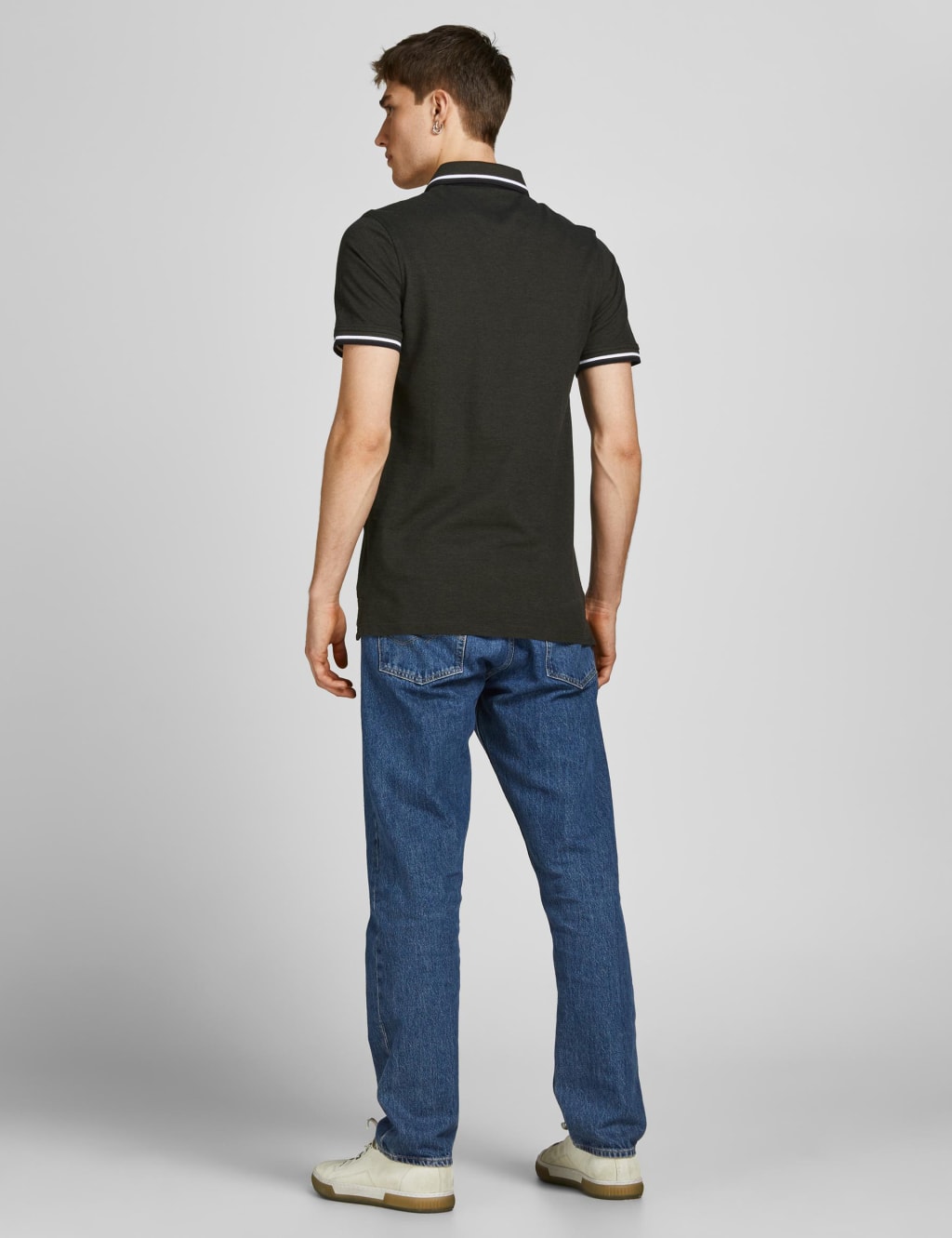 2pk Slim Fit Pure Cotton Tipped Polo Shirts 4 of 7