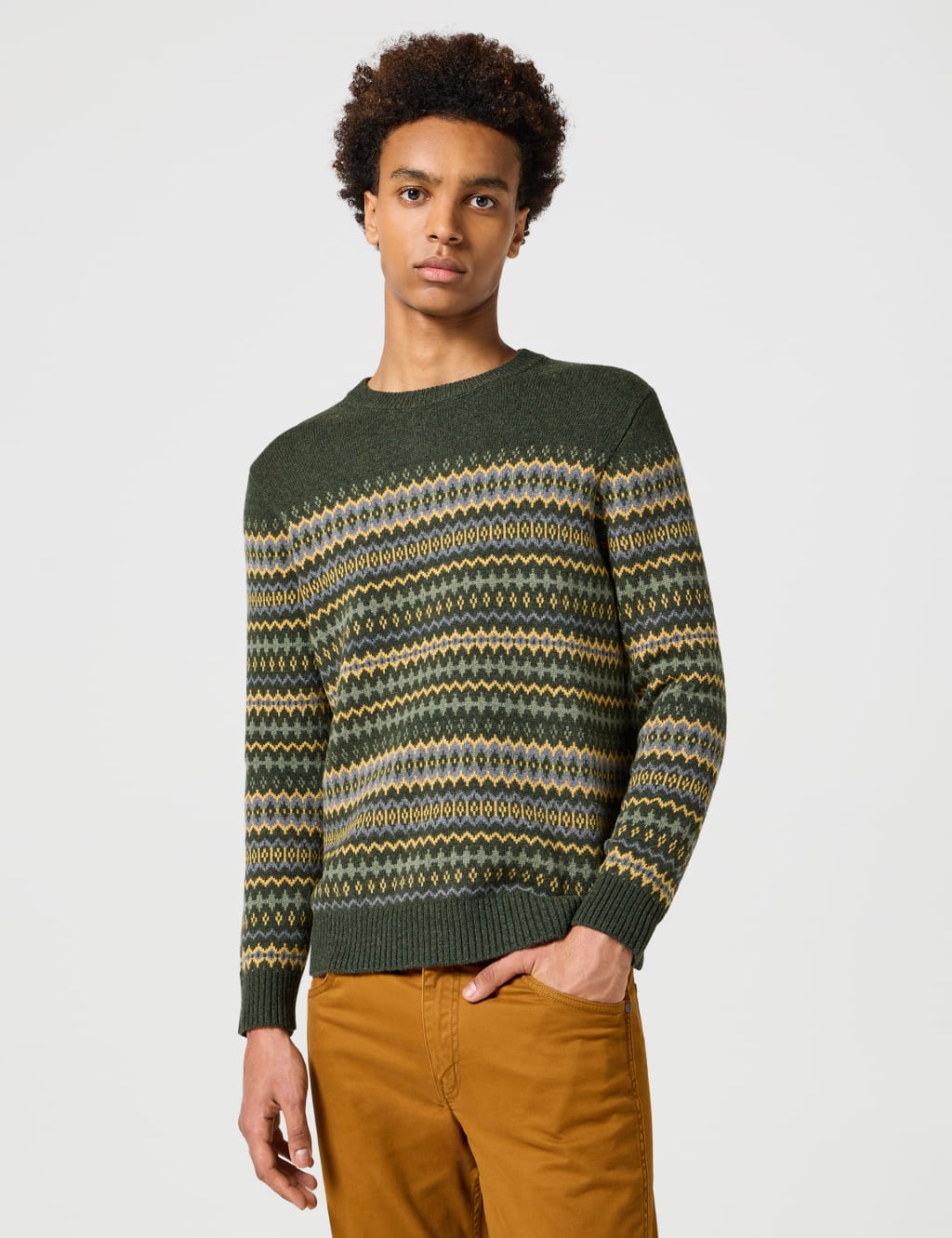 Wool Rich Fair Isle Long Sleeve Sweatshirt