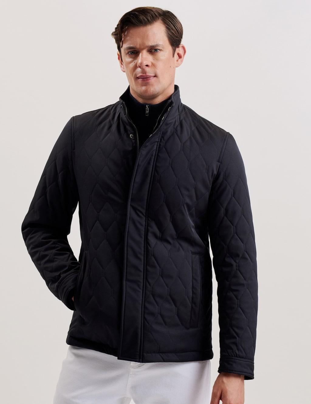 Quilted harrington jacket ted baker store