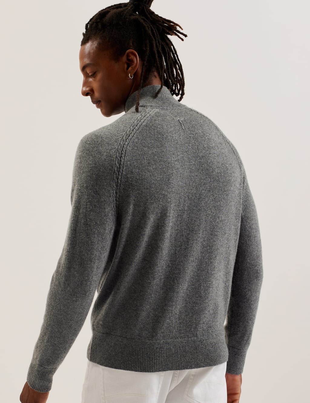 Pure Cashmere Funnel Neck Half Zip Jumper Ted Baker M S