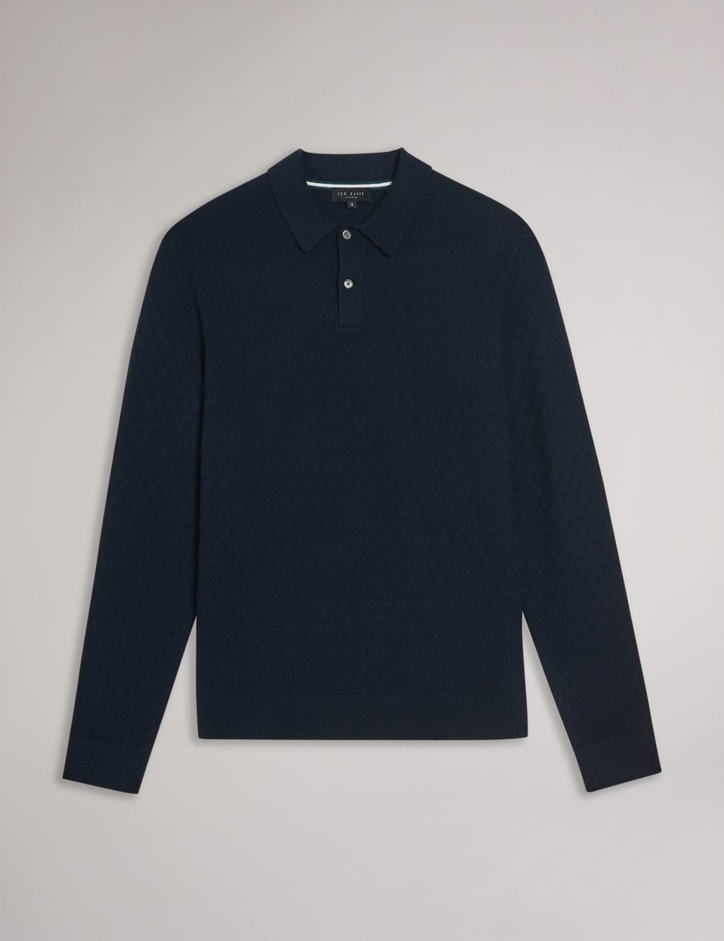 Textured Knitted Polo Shirt with Wool 2 of 7