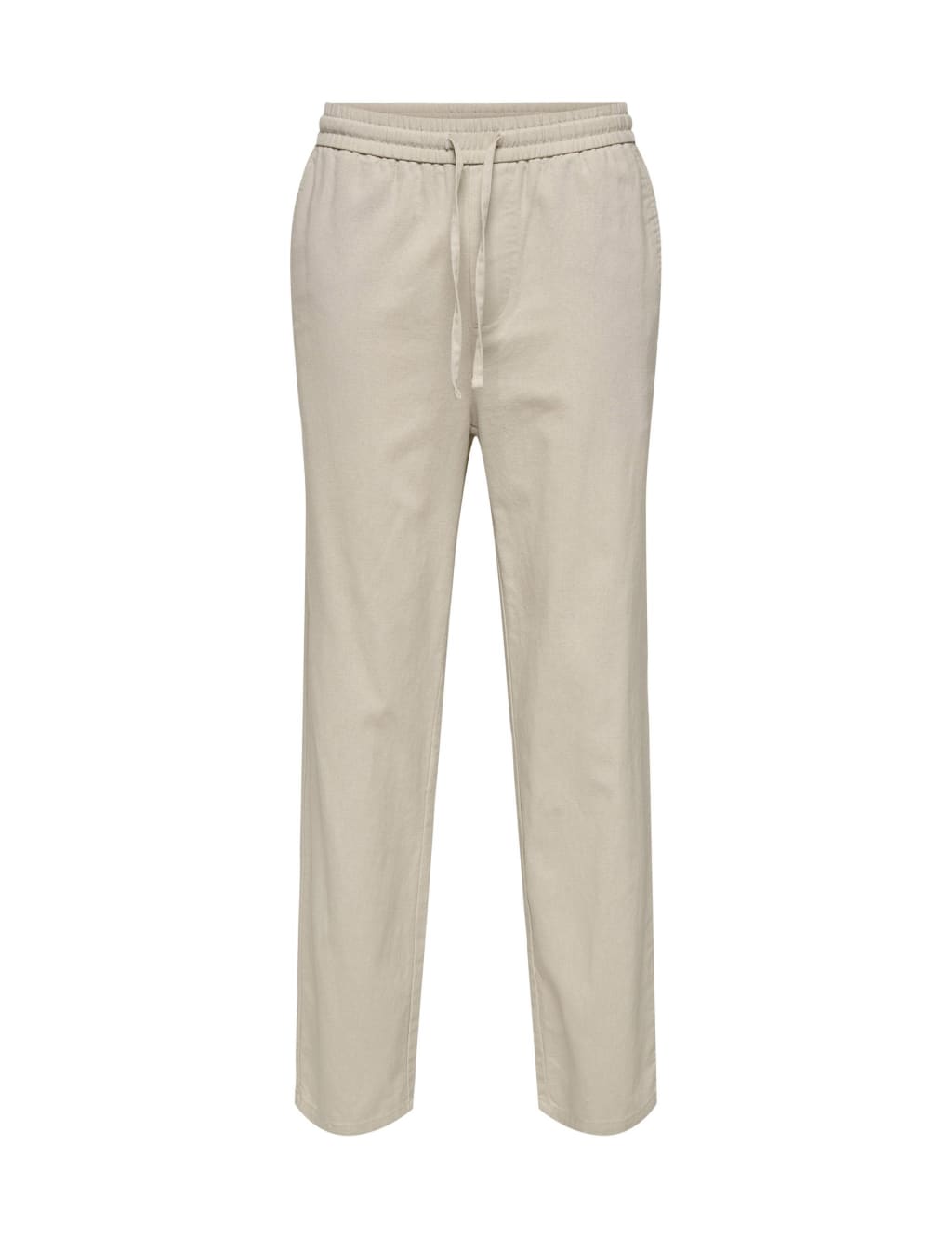 Straight Fit Cotton Rich Trousers with Linen 2 of 6