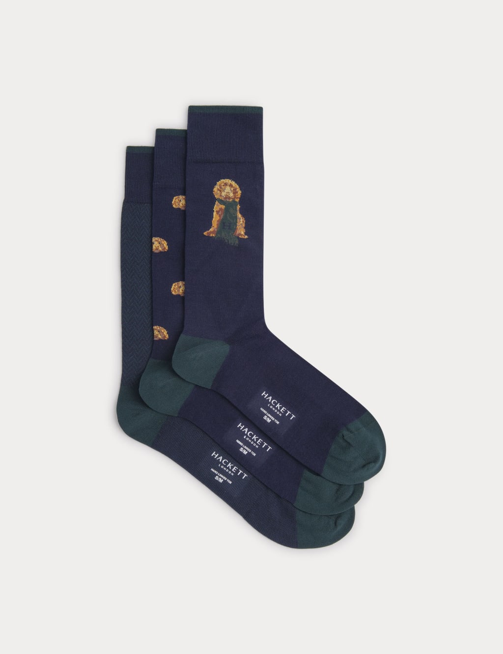 3pk Assorted Cotton Rich Socks 1 of 2